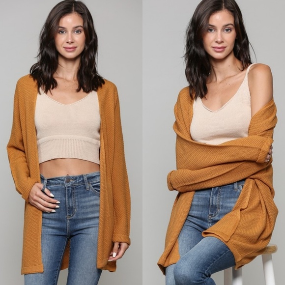 Camel loose fit kimono cardigan - Picture 3 of 6